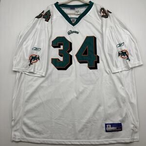 Miami Dolphins #34 Williams Vintage Football Jersey Men Sz 3XL Reebok White